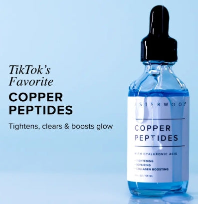 GHK Cu Peptide Serum – Copper Peptide Serum for Tightening, Collagen Boosting & Hydrating – Topical GHK-Cu with Hyaluronic Acid