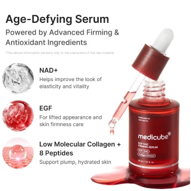 [MEDICUBE] NAD+ EGF Firming Serum | NAD+, EGF, Collagen Anti-aging, Plumping, Skin Elasticity & Firmness