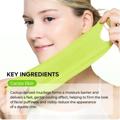CACTOX V-LIFTING MEWING BAND with Cactus Cooling Reduce Puffiness & Pore Tightening for Visible Pore Care Skin Repair