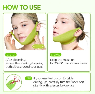 CACTOX V-LIFTING MEWING BAND with Cactus Cooling Reduce Puffiness & Pore Tightening for Visible Pore Care Skin Repair