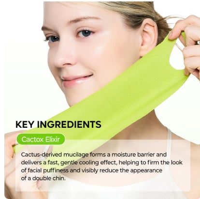 CACTOX V-LIFTING MEWING BAND with Cactus Cooling Reduce Puffiness & Pore Tightening for Visible Pore Care Skin Repair
