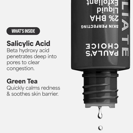 Paula's Choice SKIN PERFECTING 2% BHA Liquid Exfoliant with Salicylic Acid, Facial Polish for Pores, Wrinkles & Fine