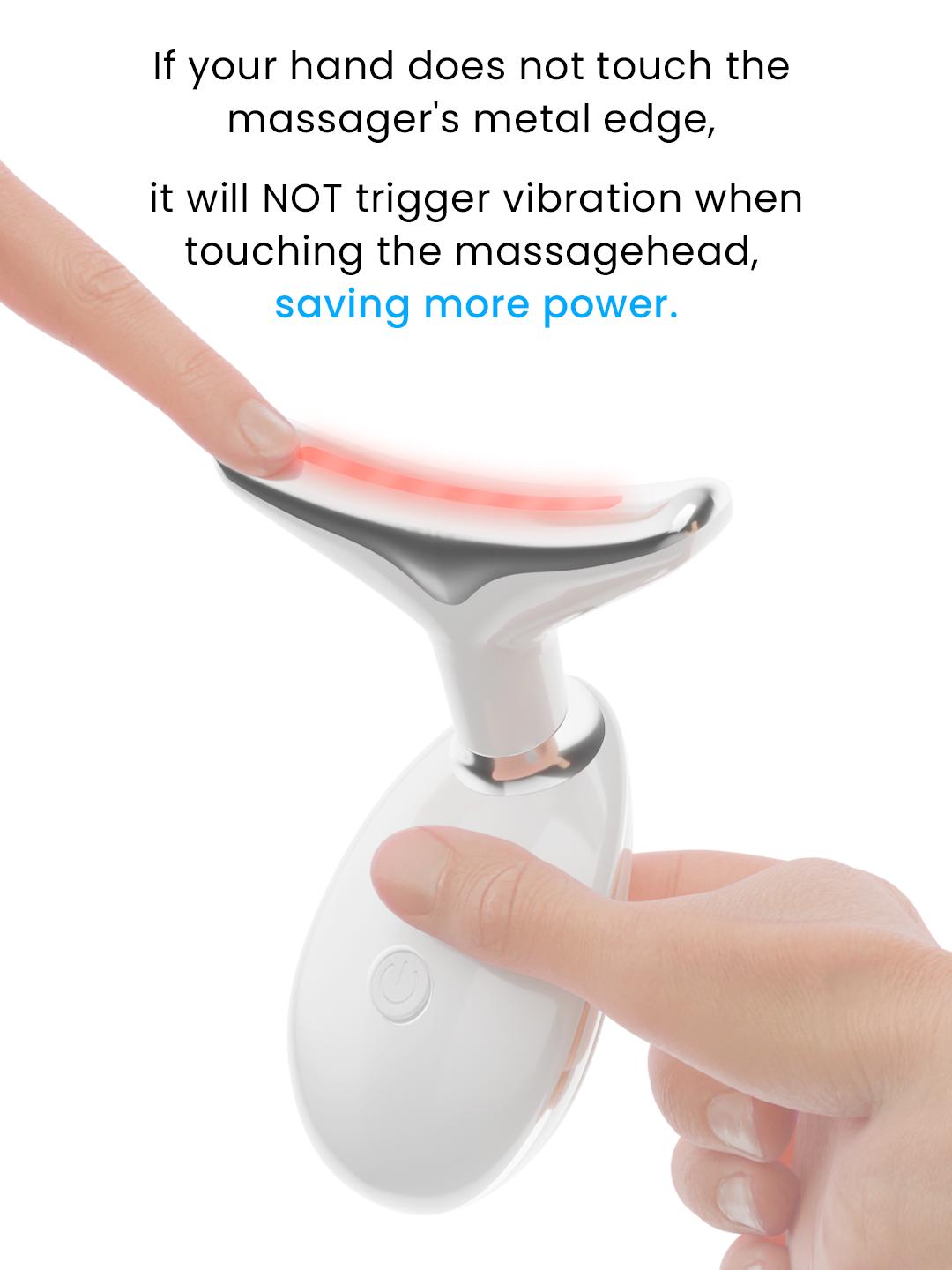 Facial Massager Tool, Facial and Neck Massager with 7 LED Light, Skin Care Device, Suitable for Neck Facial Leg, Gift for Women Mother